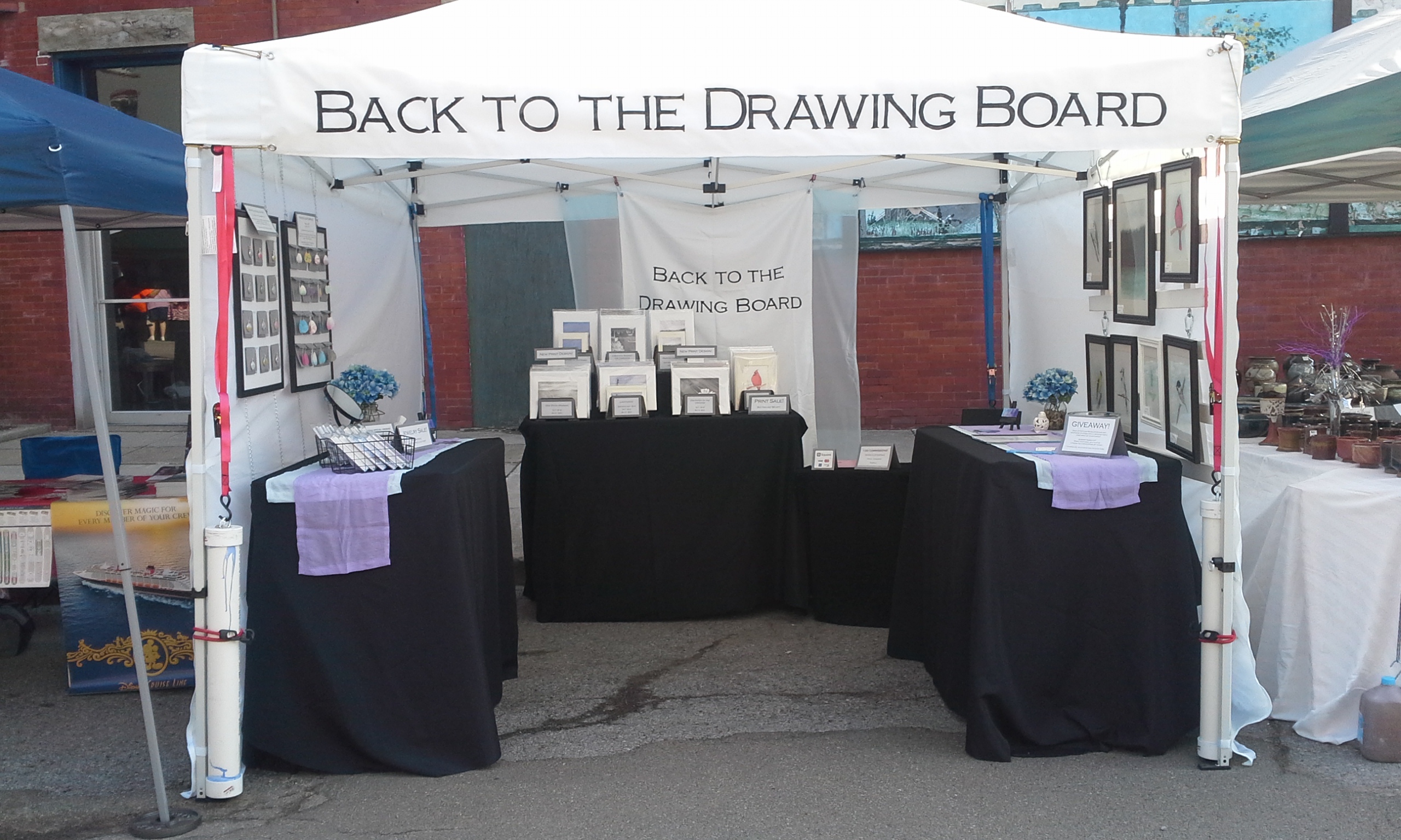 Perry Chalk Art Festival Booth Back To The Drawing Board